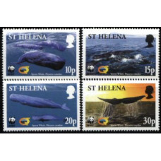 ST. HELENA, 2002, FAUNA WWF, CACHALOTES, YV#804-07, MNH